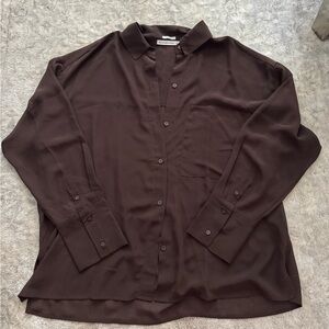 Abercrombie & Fitch Chocolate Button Down Shirt